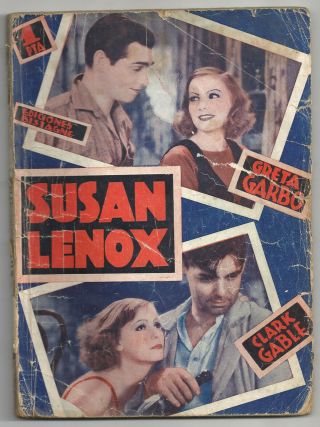 Zo92 Susan Lenox Greta Garbo Clark Gable Vintage Spanish Photoplay