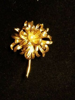 Vintage Boucher Chrysanthemum Signed And Numbered Brooch