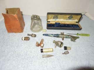 Vintage Paasche Airbrush Type H With Accessories