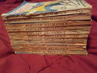 12 - 1953 Vintage Popular Mechanics Magazines Complete Year - Decent Shape 2