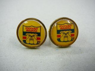 Vintage Footscray Bulldogs Football Club Gold Plated Cuff Links