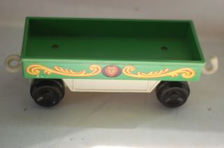 Vintage Fisher Price Little People Circus Parade Train Car Lion 991 Flatbed