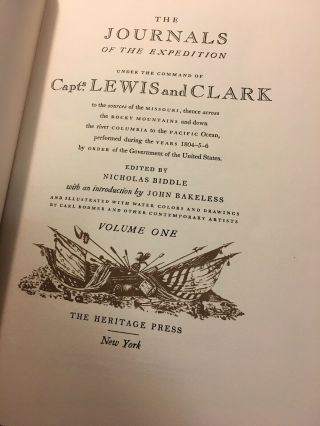 Vintage Heritage Press Lewis And Clark Journals Of The Expedition Vol 1&2 Set