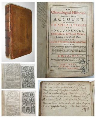 1723 1st Chronological English British History Ad 61 To 1722,  Manuscript Notes