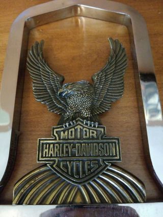 Vintage Harley Davidson Motor Cycles Sissy Bar Insert Eagle Emblem