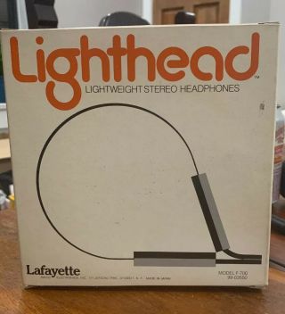 Vintage Lafayette Lighthead Stereo Headphones Model F - 700