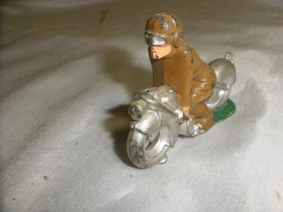 Vintage Manoil Soldier On Motorcycle 3