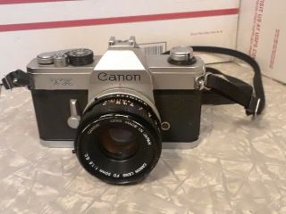 Canon Tx - 35 Mm Camera With Canon Lens Fd 50 Mm 1:1.  8 S.  C.