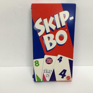 Vintage 1999 Mattel Skip - Bo Card Game With Decks Instructions 8 & Up