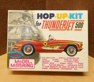 Vintage Aurora Hop Up Kit For Thunderjet 500 Model Motoring Box W/misc Parts