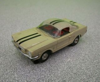 Vintage Aurora T - Jet Slot Car - Mustang - Tan/brown