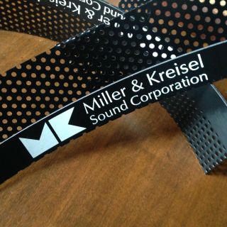 Vtg Miller & Kreisel M&k Dealer Promo Mesh Grille Shelf Or Desk Logo Name Plates