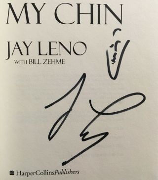 Jay Leno Leading With My Chin 1996 Signed 1st Edition/1st Printing