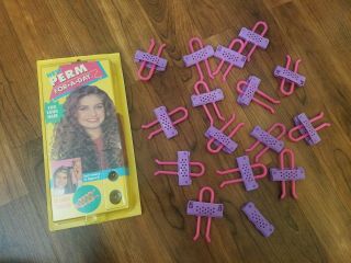 Vintage 90s Perm For A Day Curlers Clips Plastic U Shaped Figure 8 Wave Nineties