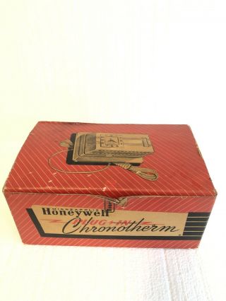Vtg Honeywell 1950 T848a3 Comfort Chronotherm Thermostat Box