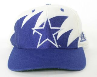 Vintage 90s Dallas Cowboys Logo Athletic Pro Line Sharktooth Snapback Hat Cap