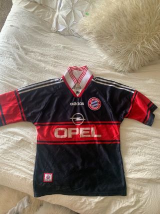 Bayern Munich Home Football Shirt 1997 - 1998 Jersey Adidas Opel Vintage Size M