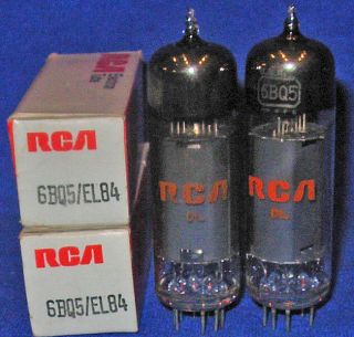 Nos Nib Matched Pair Rca 6bq5 / El84 Vacuum Tubes Same 1971 Date