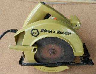 Black And Decker Electric Circular Saw 7 1/4 Inch Blade Vintage