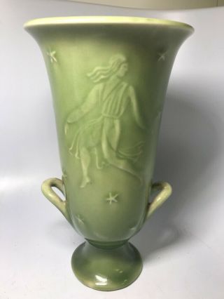 Vintage Rookwood Pottery Green Dancing Ladies Vase 9 " Tall