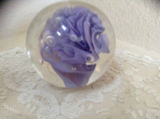 vintage hand blown glass paperweight by Keith Cerasoli 1998 EUC 3