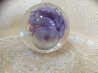 vintage hand blown glass paperweight by Keith Cerasoli 1998 EUC 4