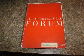Architectural Forum January 1939 Spiral Bound - M