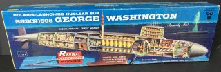 Vintage Renwal Models George Washington Polaris - Launching Nuclear Sub Ssb (n) 598
