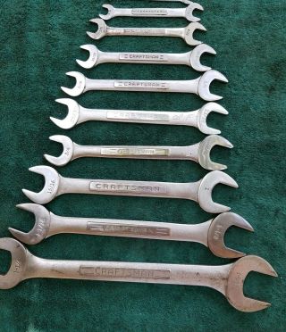 Craftsman10 Pc Vintage =v= Sae Open End Wrench Set 1/4 " - 1 - 5/16 " Made In Usa