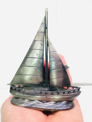 Vintage Pipe Rest Stand Holder Metal Sailboat Sailing Ship Vessel Craft Yacht