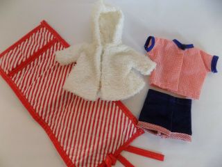 Vtg Summer Outfits For Ginger,  Etc.  Sand Blanket Terricloth Jacket Shorts/blouse