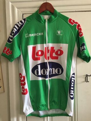 Vintage Eddy Merckx Lotto Domo Team Cycling Jersey Short Sleeve Sz Large 4 - 50
