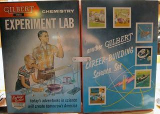 Vintage 50s Gilbert Chemistry Set 12046 Some Parts Missing Case Very Good
