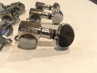 Vintage Grover Mini Rotomatic Tuners L3,  R3,  205C Tuning Keys Pegs CHROME 2