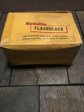 Vintage Kodak Kodalite Flasholder Flash Holder - With 2 Bulbs