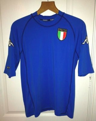 2000/2002 Kappa Italy Italia Home Shirt Jersey Large Azzurri Vintage Retro