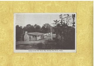 Ma Fall River 1908 - 49 Vintage Postcard Camp Boy Scouts Mass