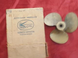Vintage Merc Quicksilver Bronze Prop 48 - 25551 - A 9 " W/ Box 1950 