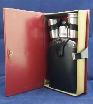 Vintage 1968 Hidden Flask Set Book How To Develop Courage And Self - Confidence 4