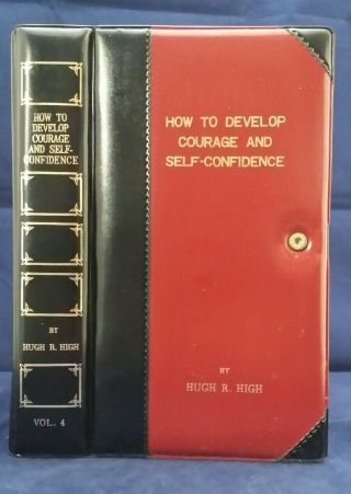 Vintage 1968 Hidden Flask Set Book How To Develop Courage And Self - Confidence 5