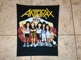 Vintage Anthrax Back Patch Metallica Slayer Sodom Megadeth Heavy Thrash Metal