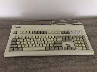 Vintage Dell Ps2 At101w Clicky Mechanical Keyboard Gyum90sk Alps D1a