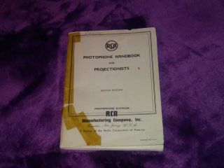 1941 Rca Photophone Handbook For Projectionists