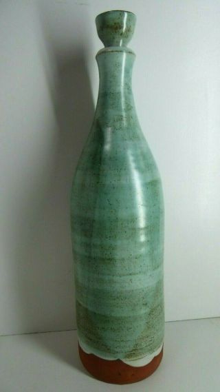 Phyl Dunn Vintage Australian Pottery Decanter Bottle Ceramic Studio Artist