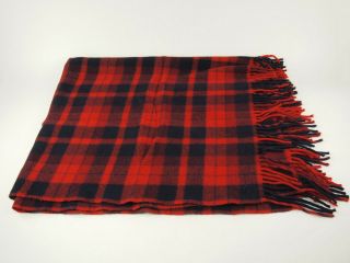 1980s Pendleton Vintage Wool Tartan Blanket Throw 60 X 50