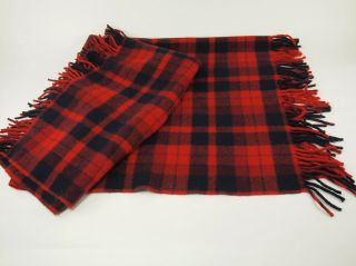 1980s PENDLETON Vintage Wool Tartan Blanket Throw 60 x 50 4