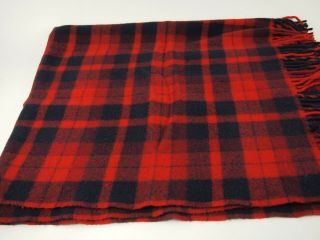 1980s PENDLETON Vintage Wool Tartan Blanket Throw 60 x 50 5