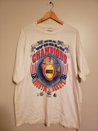 Vintage 1994 Nba Houston Rockets World Championship Shirt Size 3xl Starter