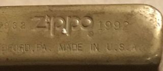 Vintage 1932 - 1992 Anniversary Joe Camel Brass Zippo Lighter 6