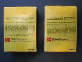 2 Boxes KODACHROME 40 Movie Film Type A Double 8mm 25 ft.  KMA460 2